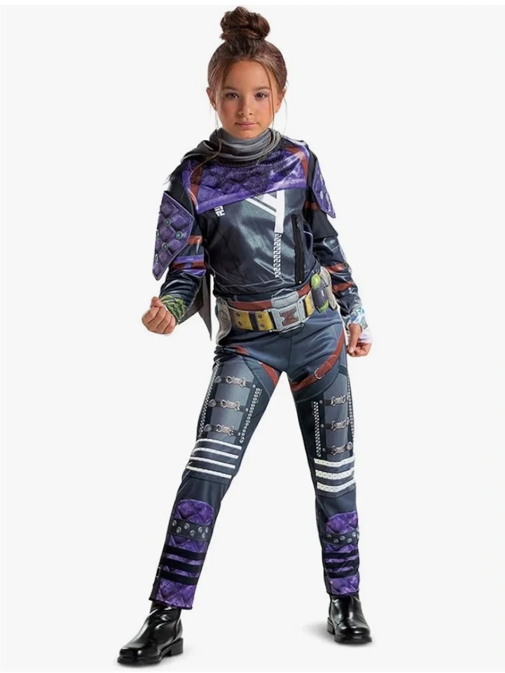 Apex, Legends Wraith Costume, Kids, Size Medium 7-8,Official Deluxe Apex Costume